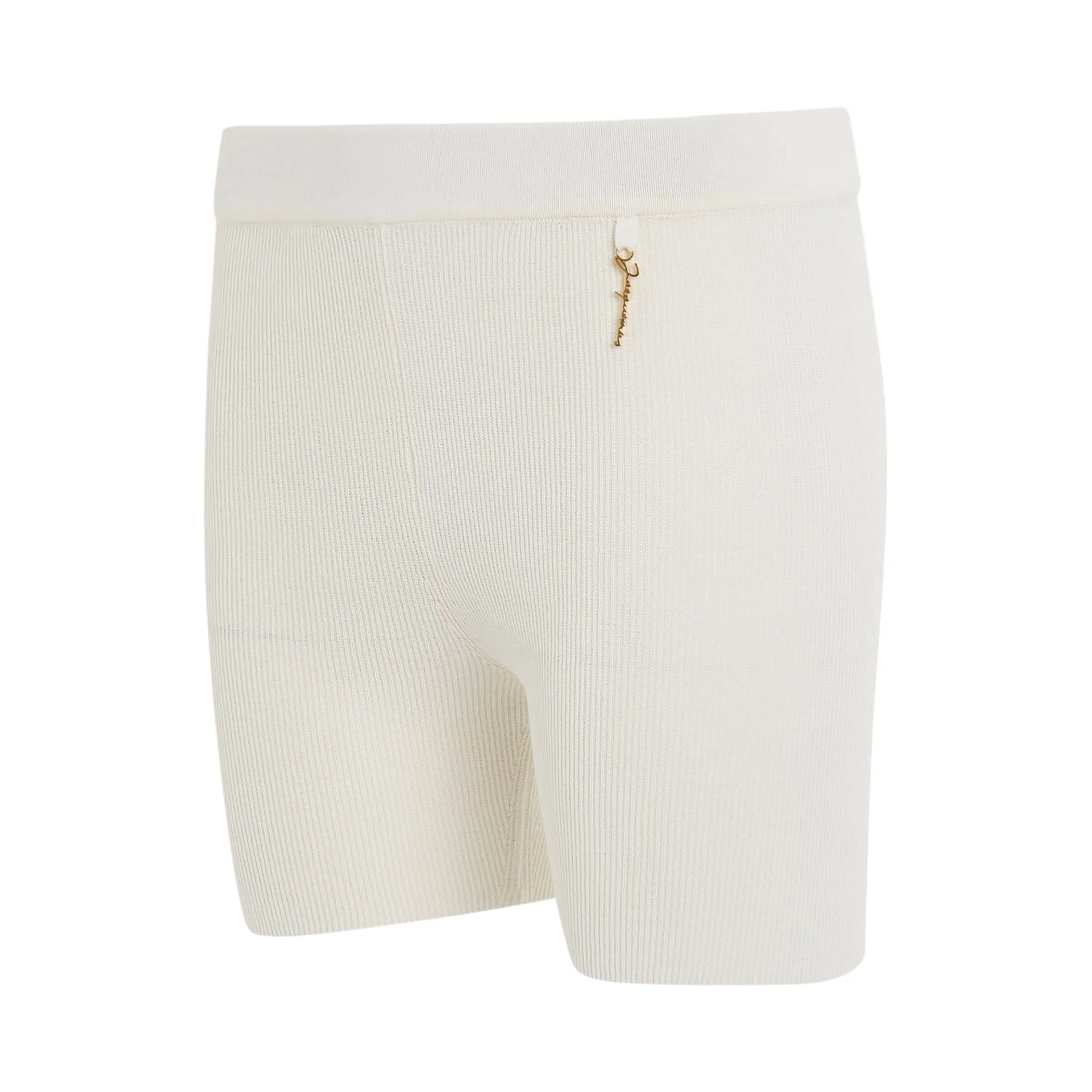 Pralu Charm Logo Knit Short in White
