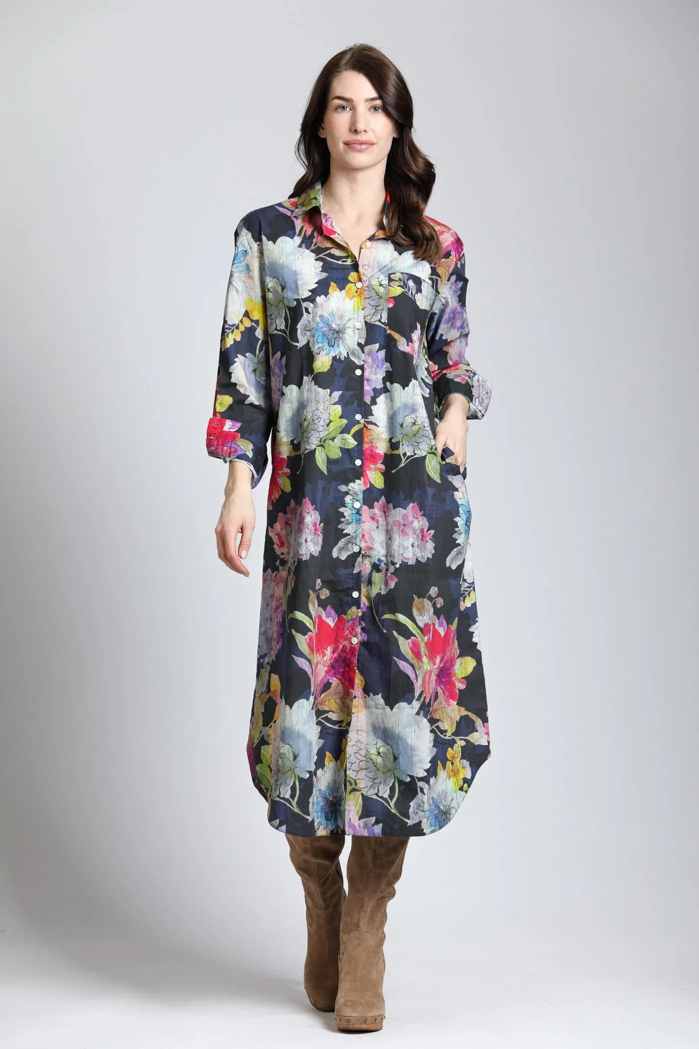Printed Shirt Dress
