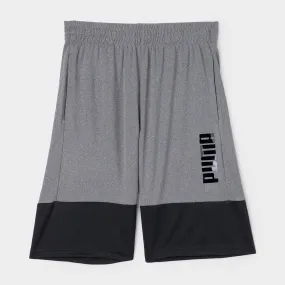Puma Junior Boys' Power Pack Polyster Interlock / Mesh Shorts / Black