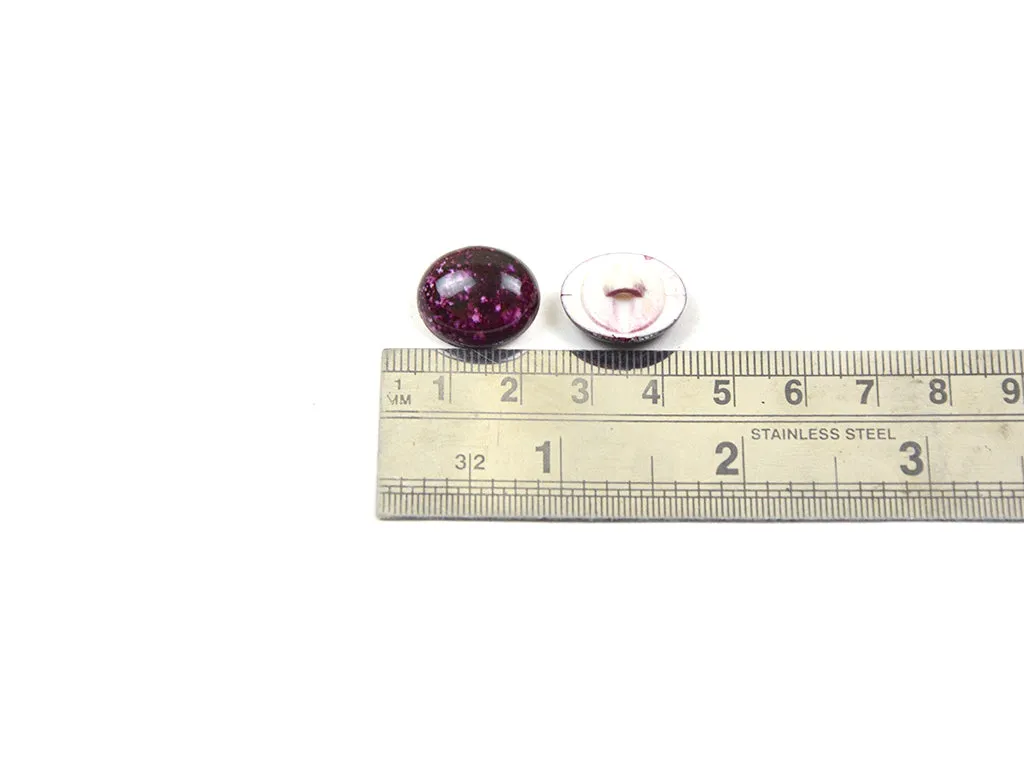 Purple Oval Marble Look Acrylic Buttons