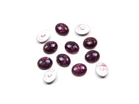Purple Oval Marble Look Acrylic Buttons