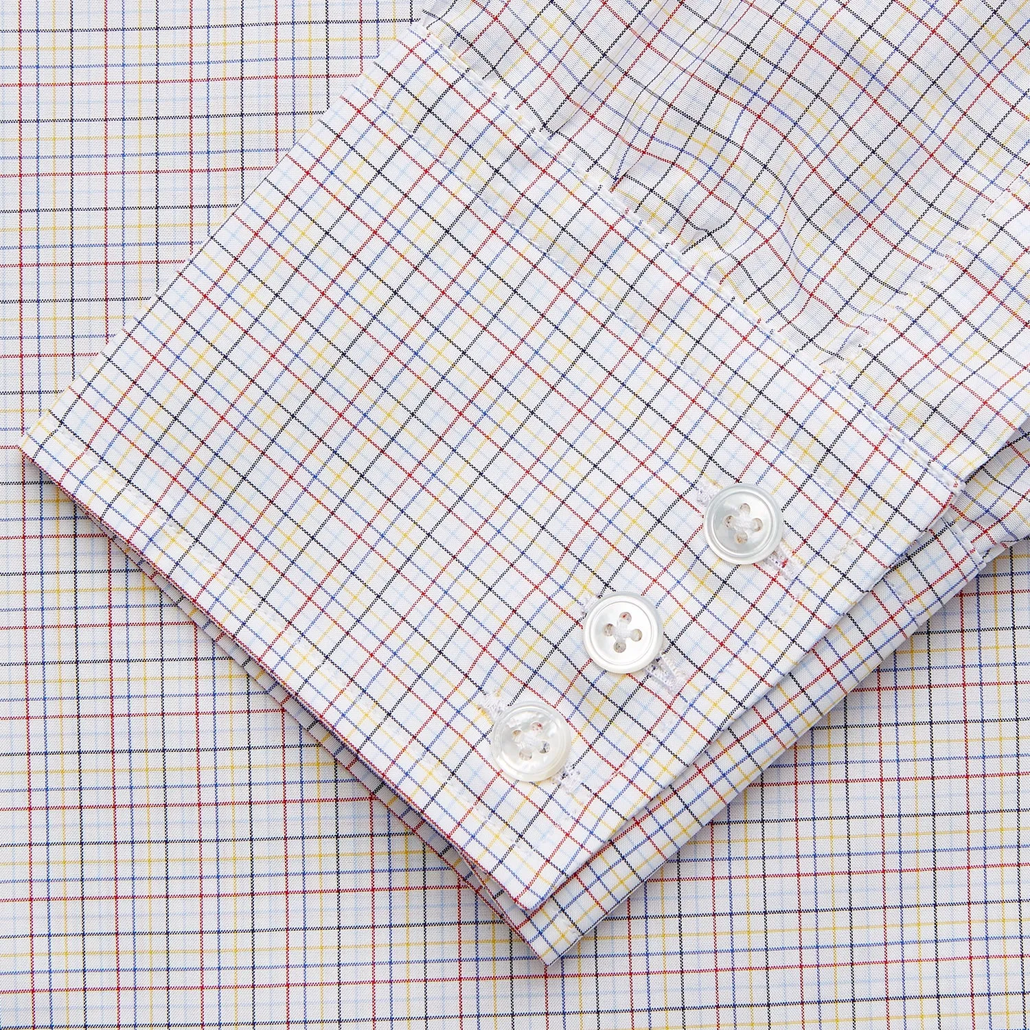 Red Multi Check Regular Fit Mayfair Shirt