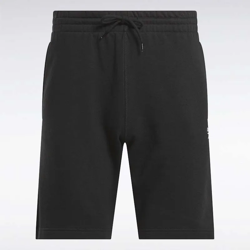 REEBOK MEN'S IDENTITY SMALL LOGO FLEECE BLACK SHORT