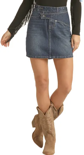 Rock Roll Panhandle Denim Skirt Style RRWD69RZQ6