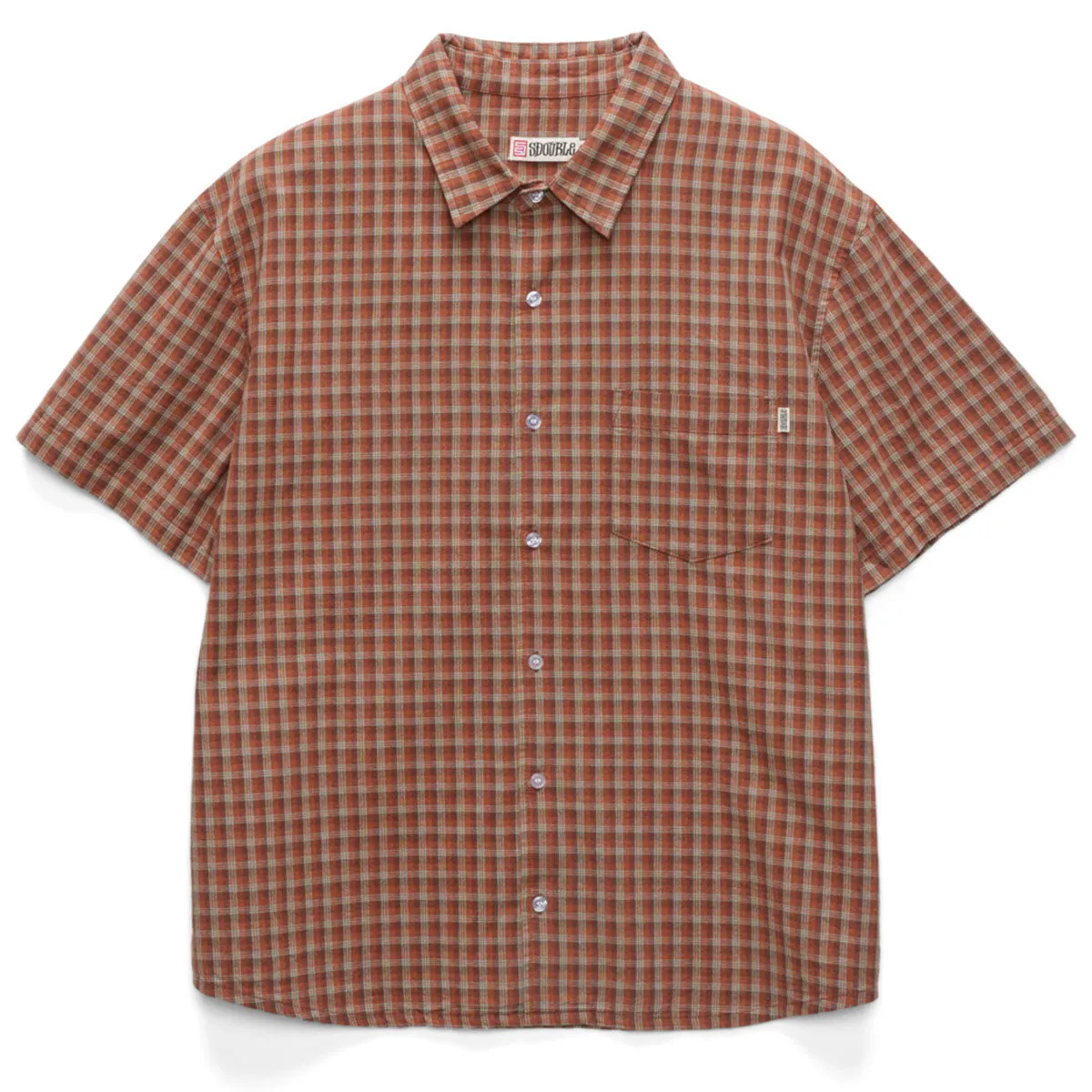 S/Double - Block Check Summer Shirt Rust