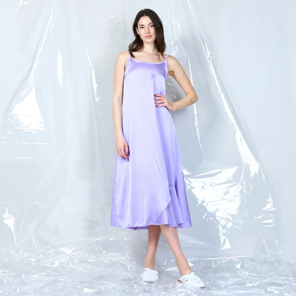 Silky spaghetti strap dress wholesale