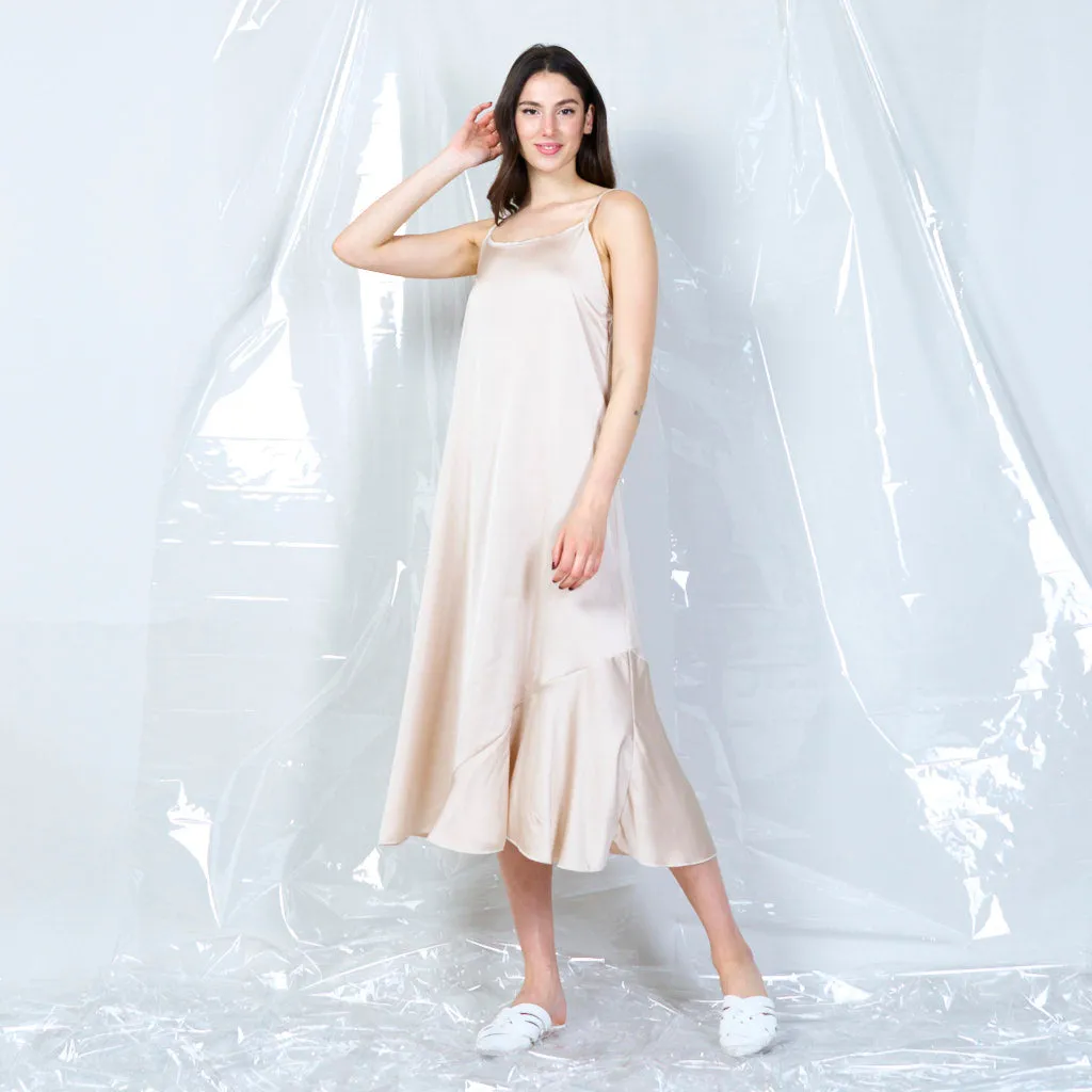 Silky spaghetti strap dress wholesale