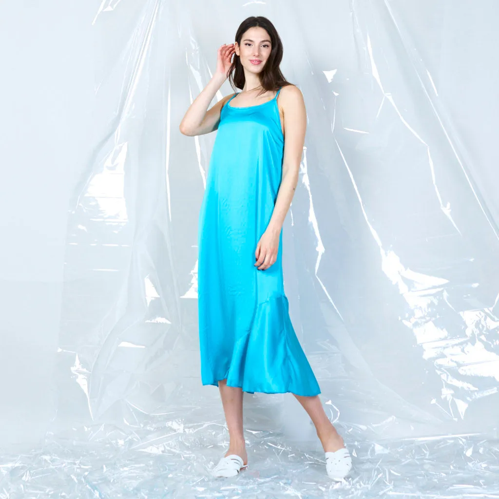 Silky spaghetti strap dress wholesale