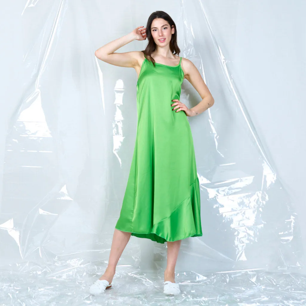 Silky spaghetti strap dress wholesale