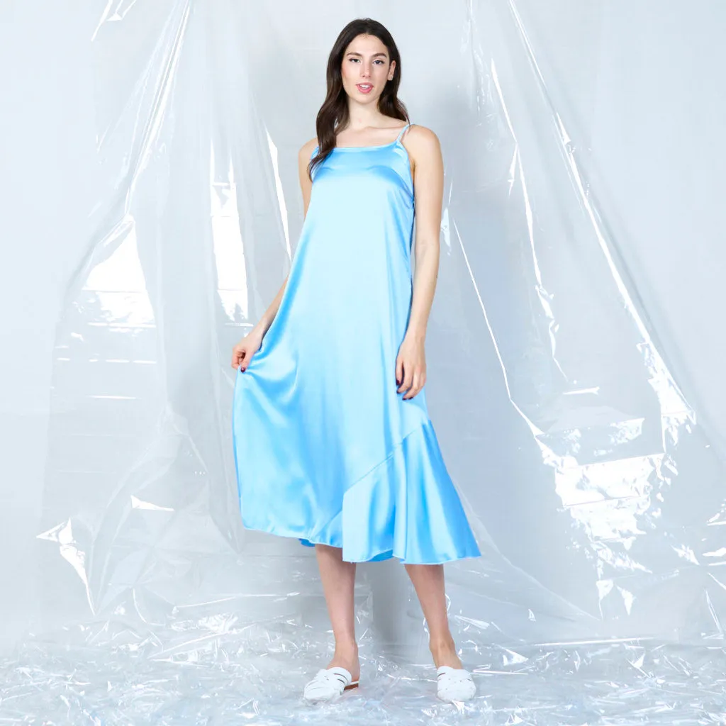 Silky spaghetti strap dress wholesale