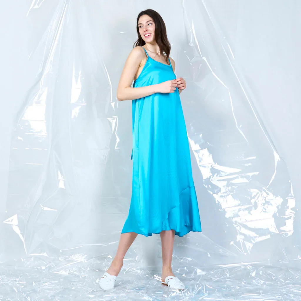 Silky spaghetti strap dress wholesale