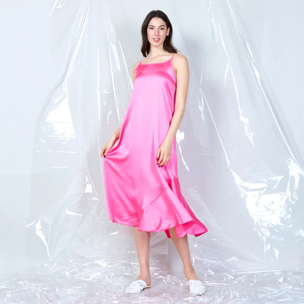 Silky spaghetti strap dress wholesale
