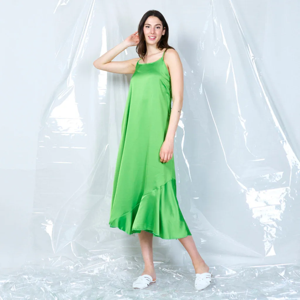 Silky spaghetti strap dress wholesale