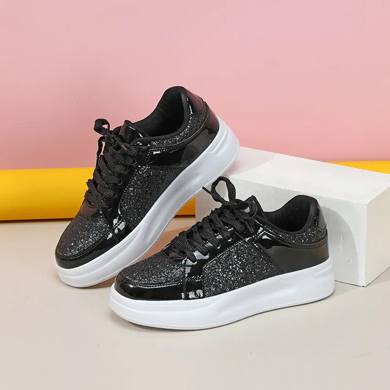 Stylish Shiny Board Shoes Couple Performance Show Shoes