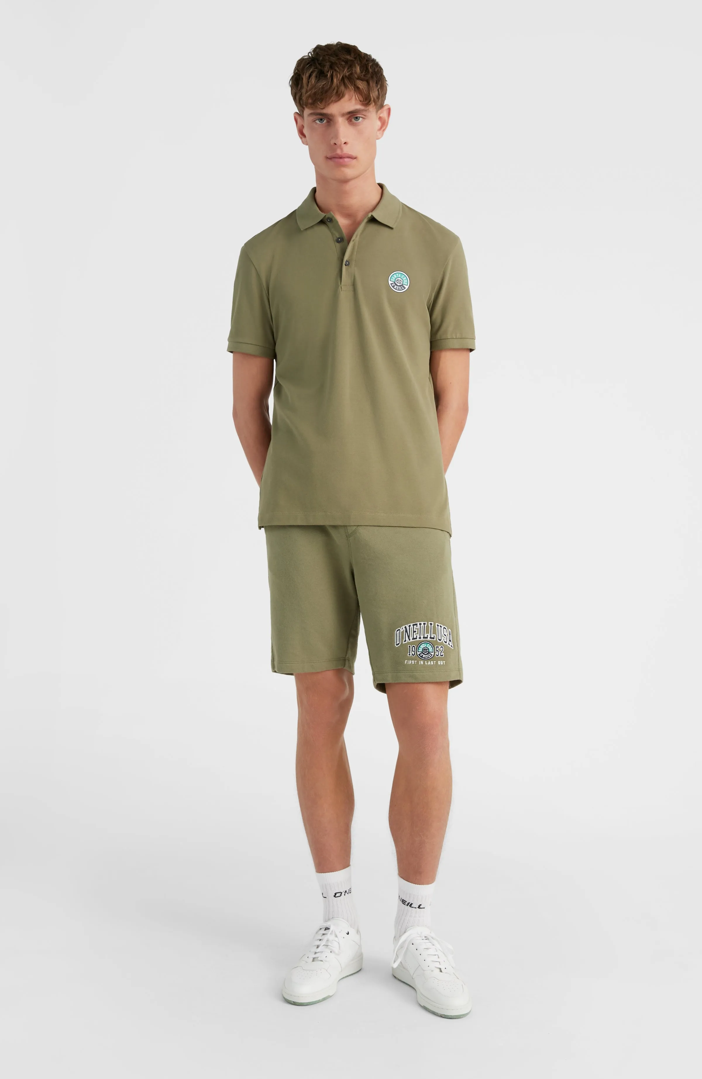 Surf State Polo Shirt | Deep Lichen Green