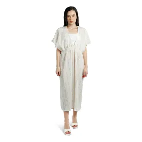 V-Neck Tassel Summer Cotton Dress