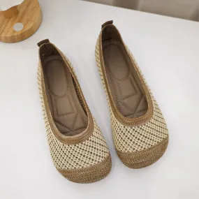 Vanccy Weaving Breathable Loafers  Comfortable Walking Casual Flats Shoes WF11