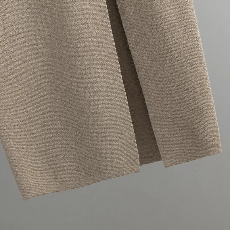 Warm Split Long Knitted Dress