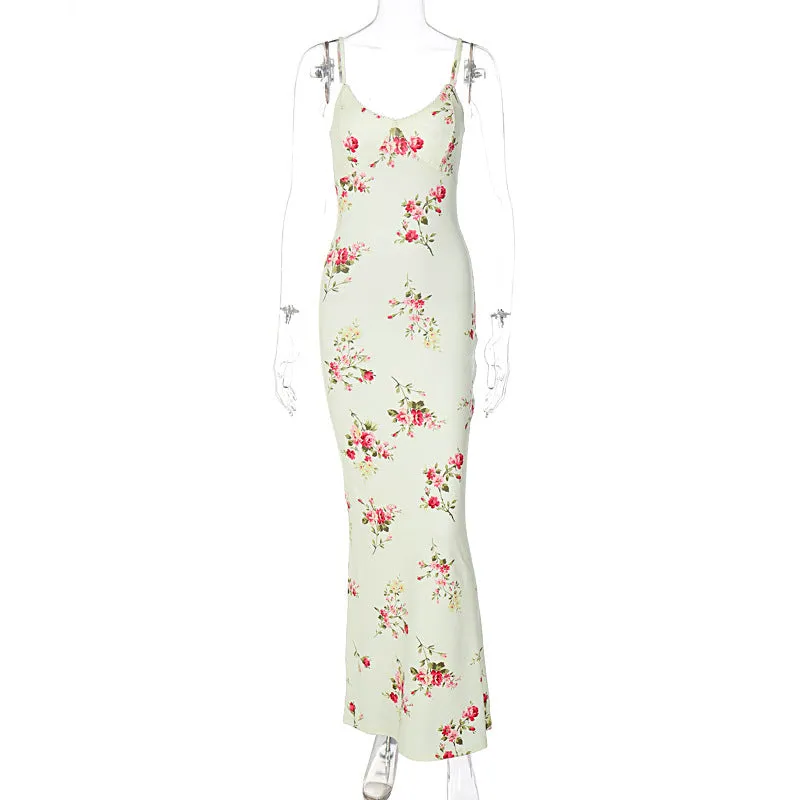 Wenkouban-Christmas Outfits New Year's Eve Dress Night Out Club Dresses cute winter outfits Sophya Maxi Floral Dress