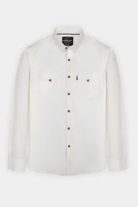 WHITE BUTTON DOWN CASUAL SHIRT