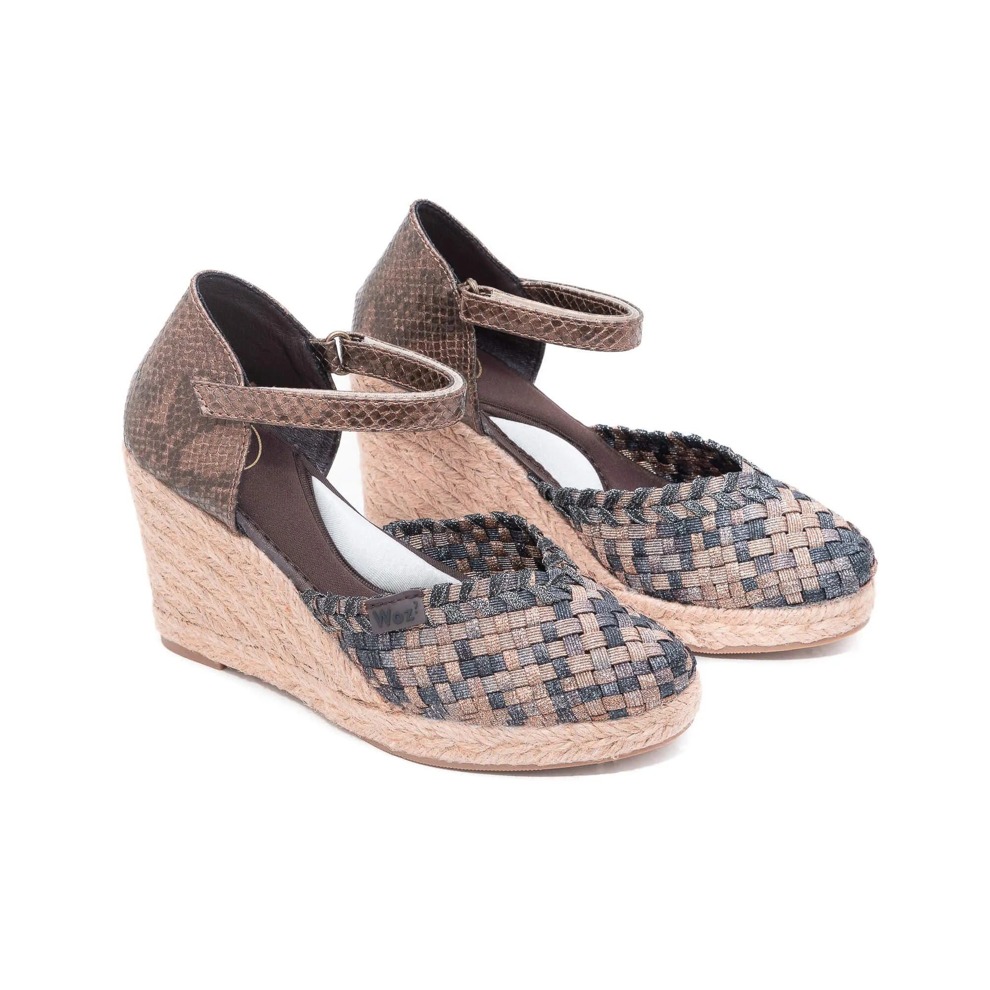 Zaira Bronze Silver Espadrilles